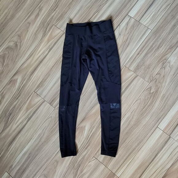 Adidas WND Wind Sporty Tech Mid Rise Tights in Black - Picture 4 of 16